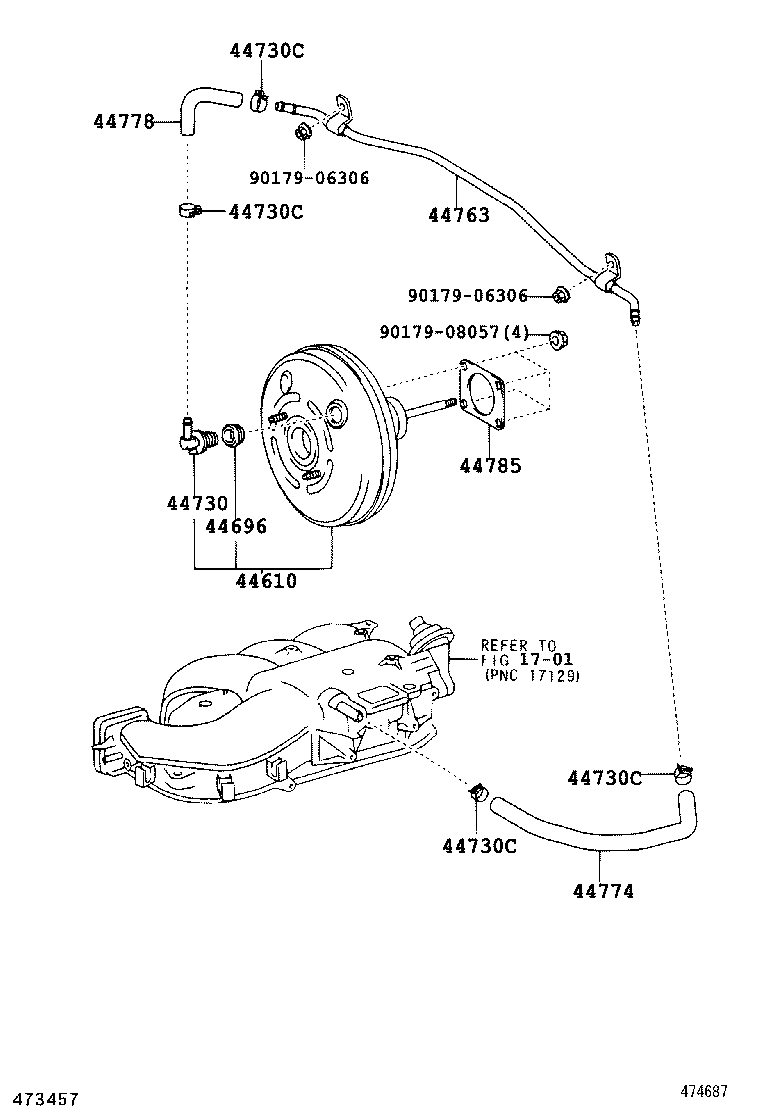  HILUX SURF |  BRAKE BOOSTER VACUUM TUBE