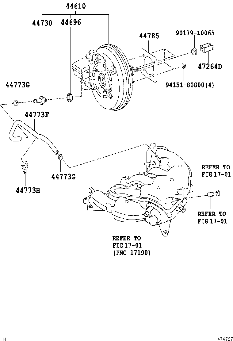  CROWN MAJESTA |  BRAKE BOOSTER VACUUM TUBE