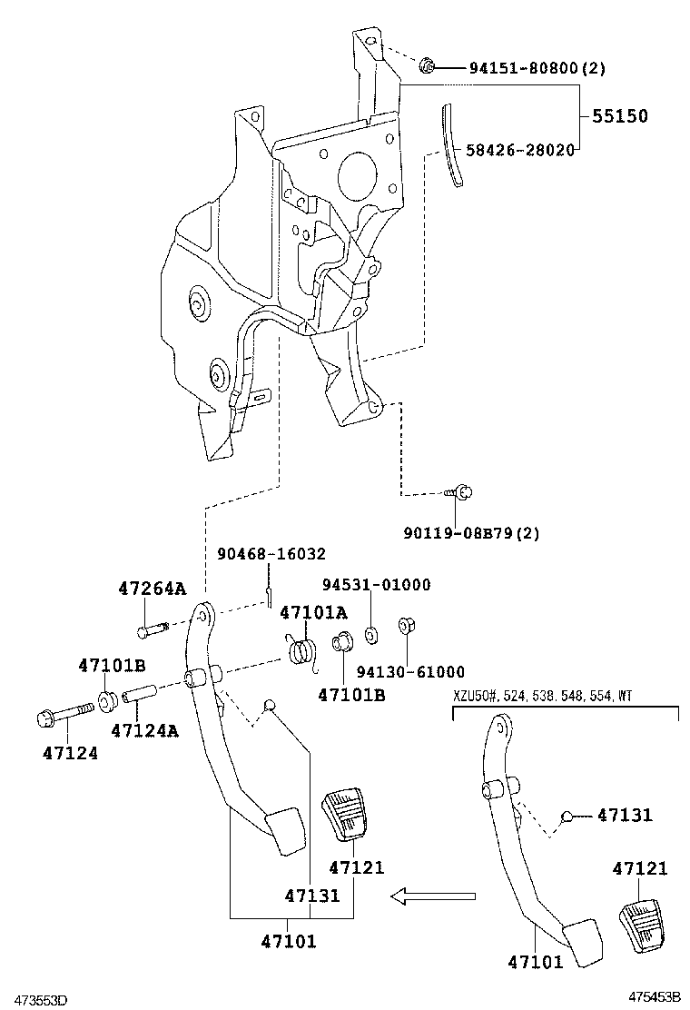  DYNA TOYOACE |  BRAKE PEDAL BRACKET