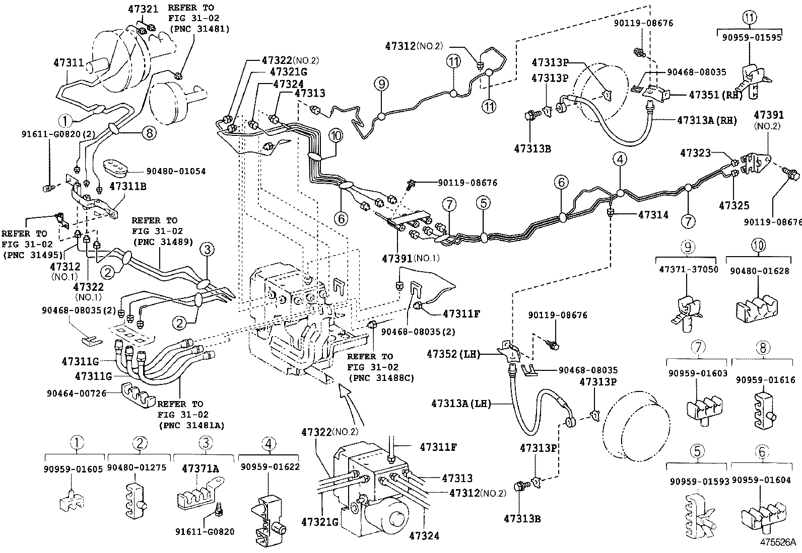  DYNA TOYOACE |  BRAKE TUBE CLAMP