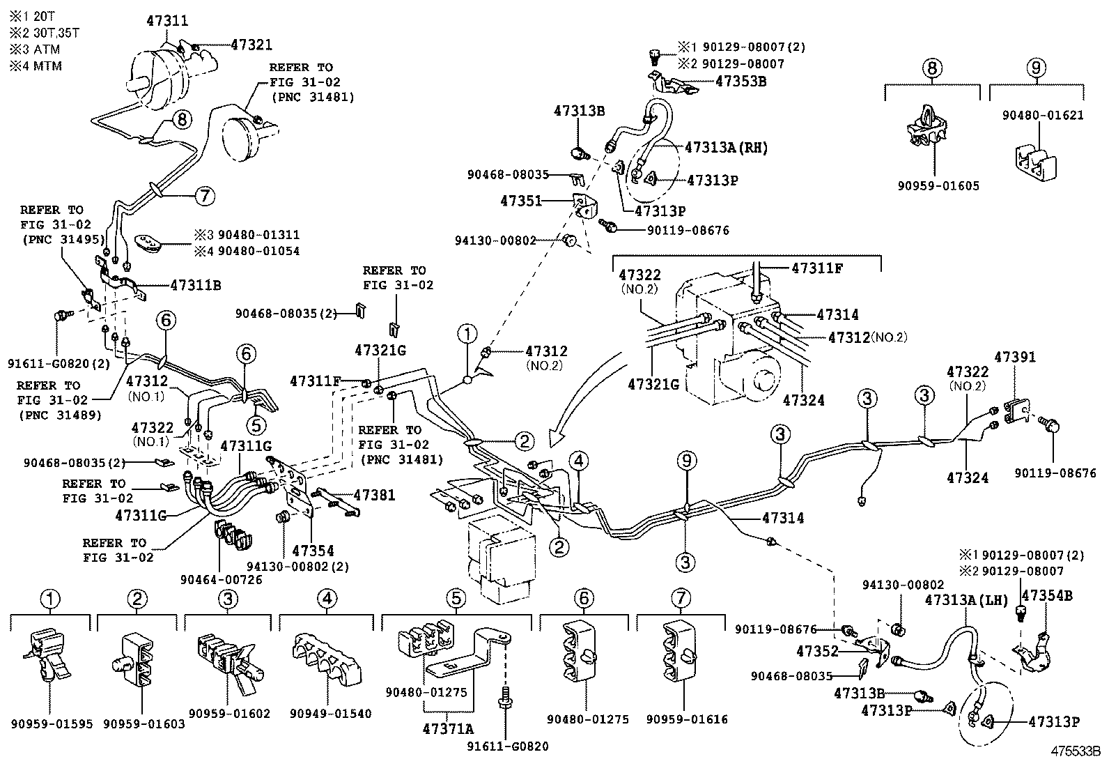  DYNA TOYOACE HV |  BRAKE TUBE CLAMP