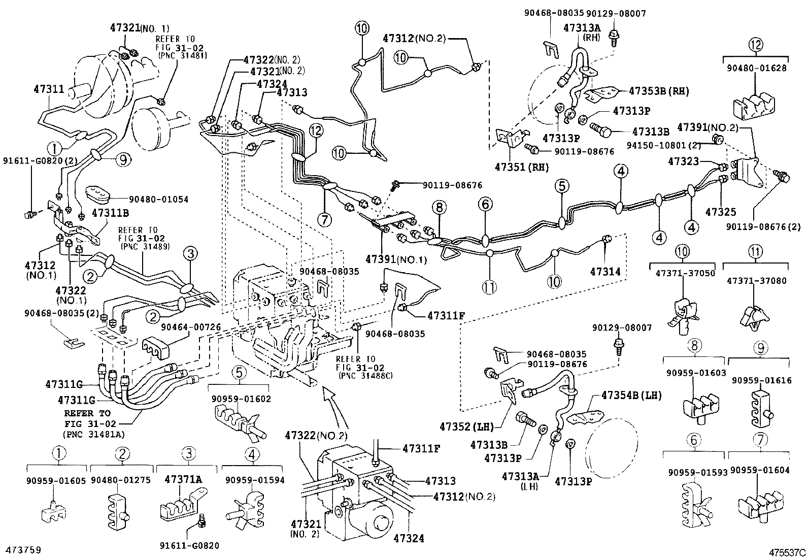  DYNA TOYOACE |  BRAKE TUBE CLAMP