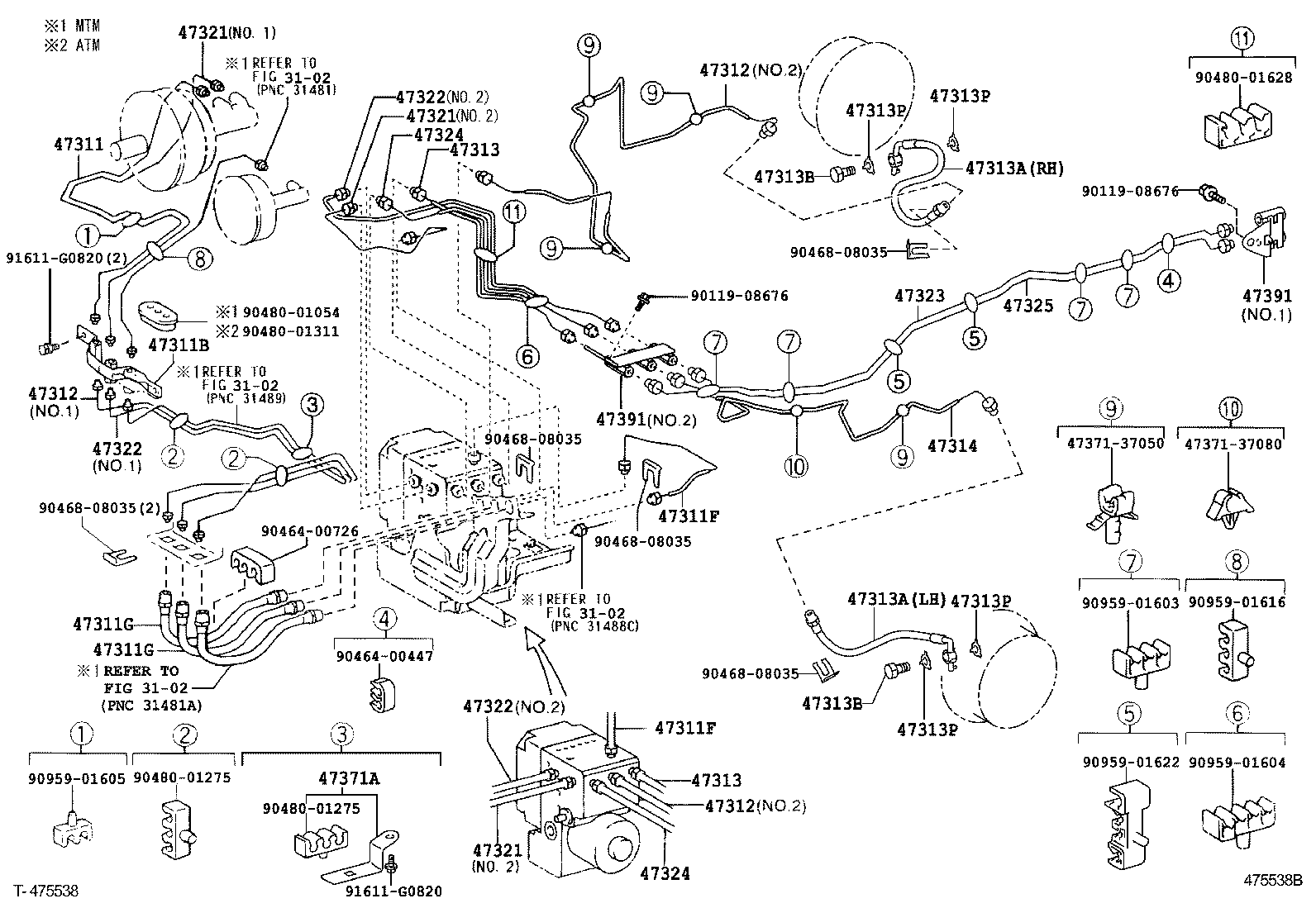  DYNA TOYOACE |  BRAKE TUBE CLAMP