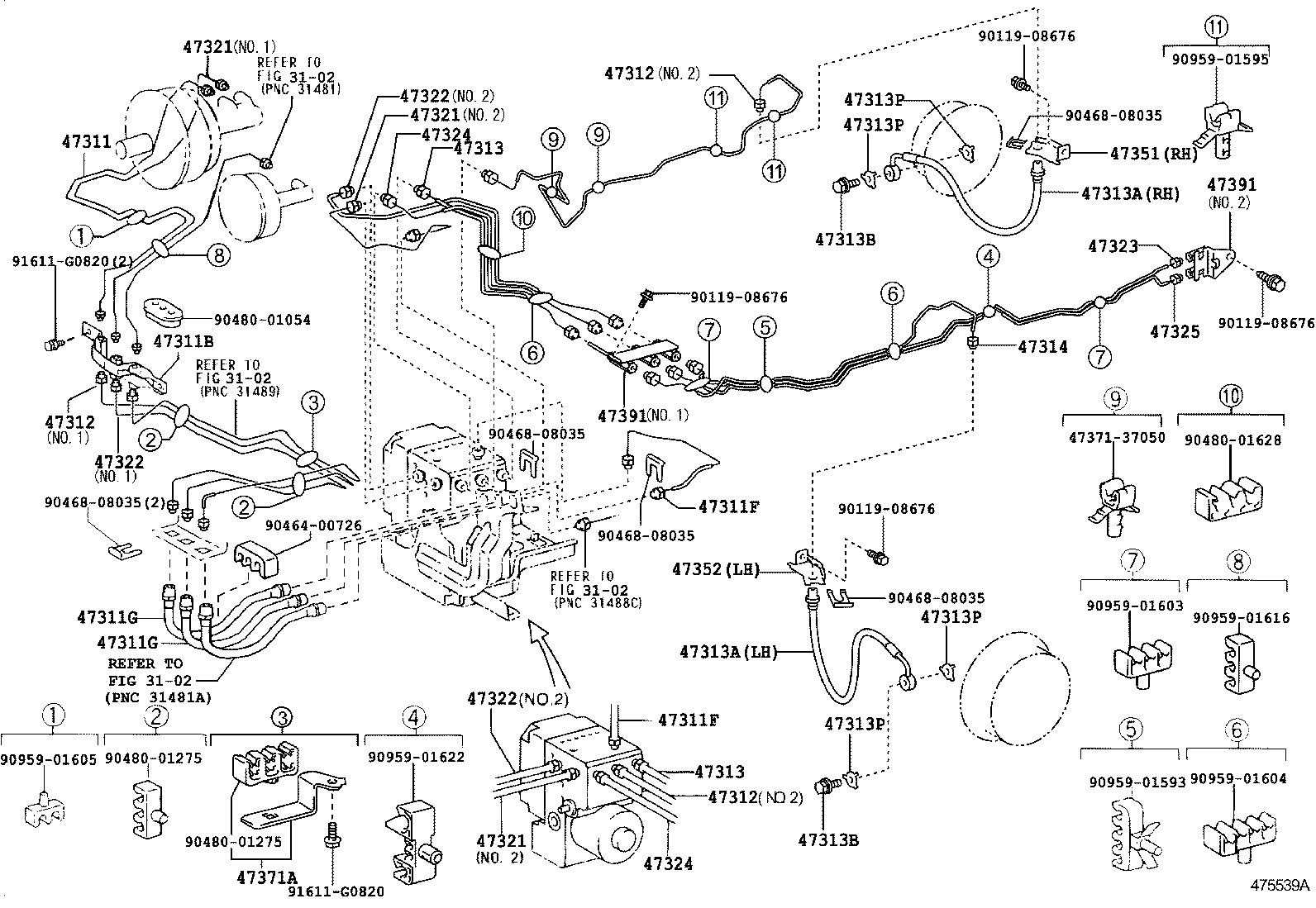  DYNA TOYOACE |  BRAKE TUBE CLAMP