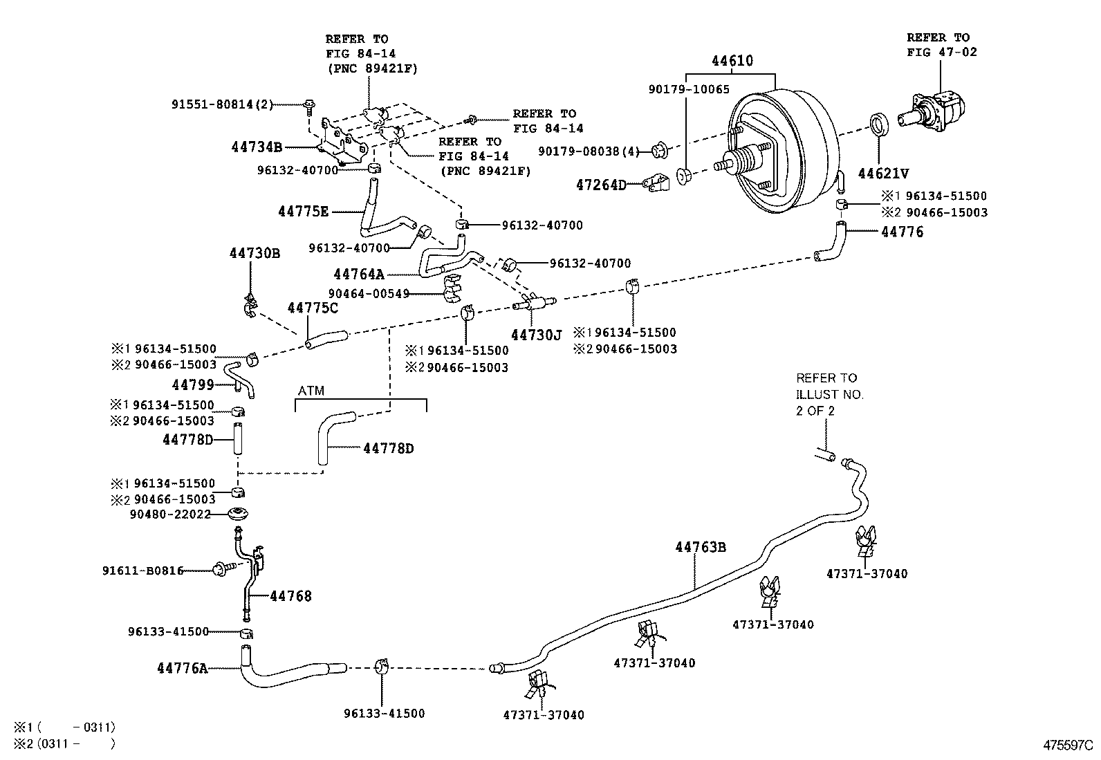  DYNA TOYOACE HV |  BRAKE BOOSTER VACUUM TUBE