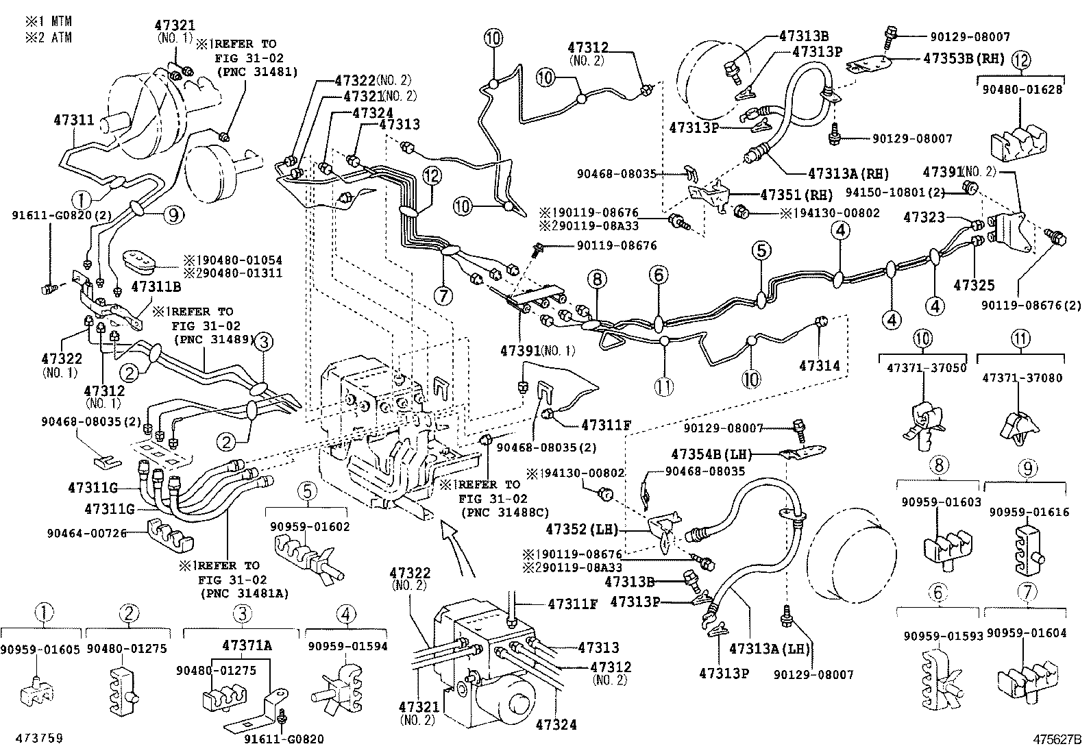  DYNA TOYOACE HV |  BRAKE TUBE CLAMP