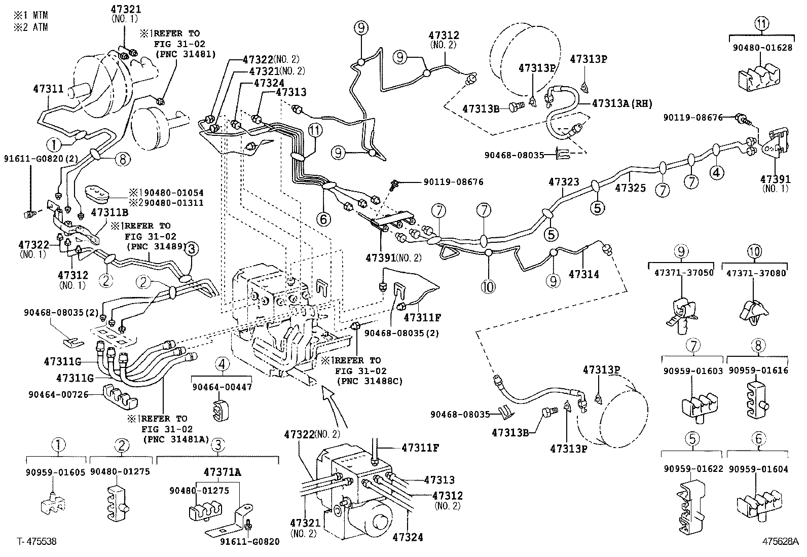  DYNA TOYOACE HV |  BRAKE TUBE CLAMP