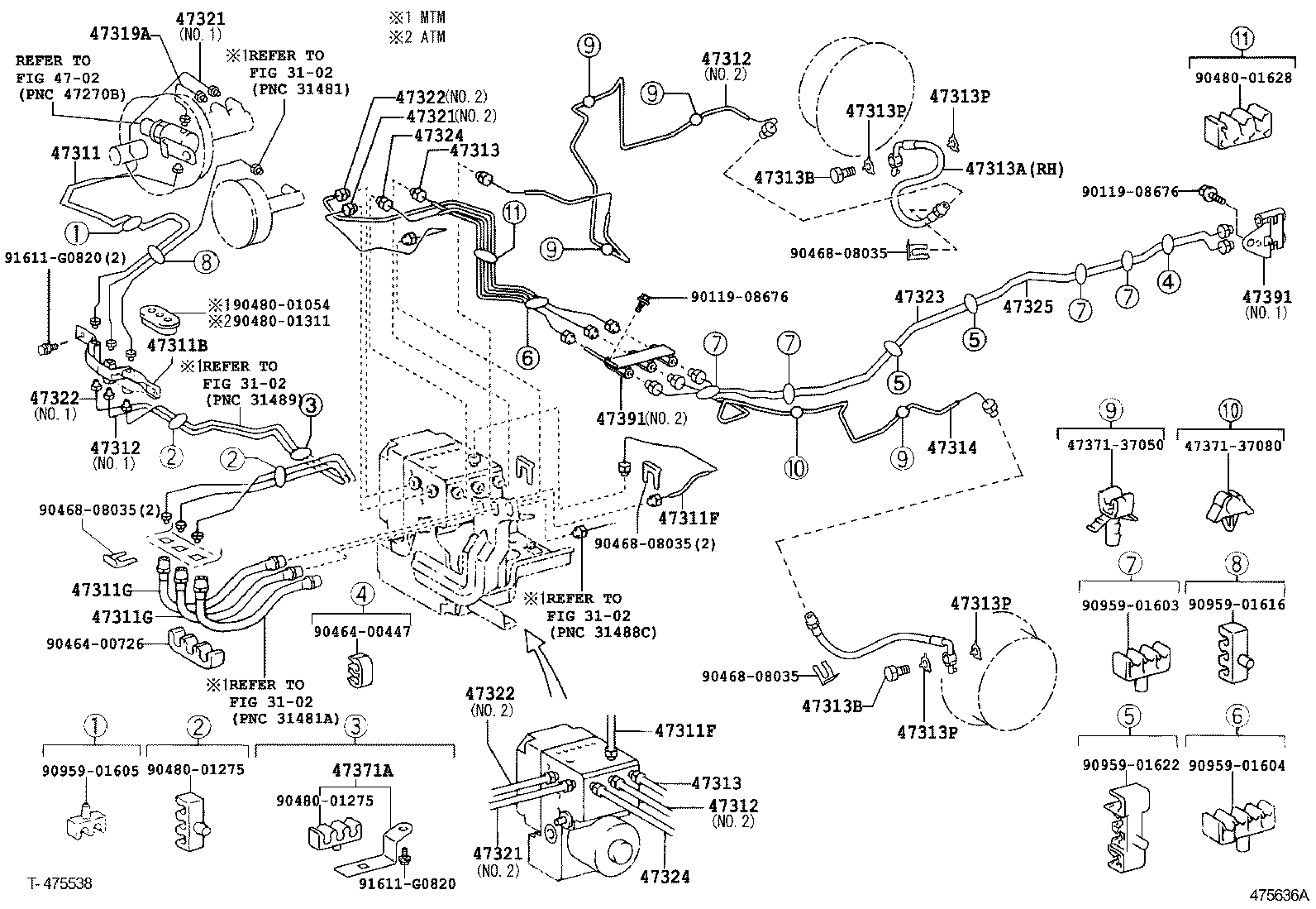  DYNA TOYOACE HV |  BRAKE TUBE CLAMP