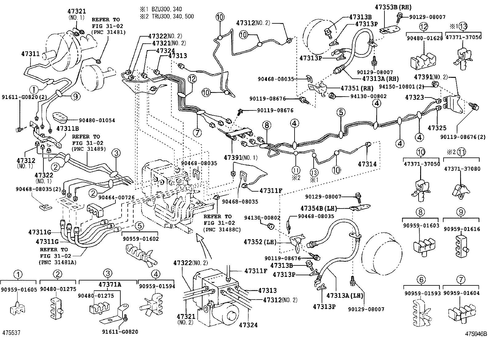  DYNA TOYOACE |  BRAKE TUBE CLAMP