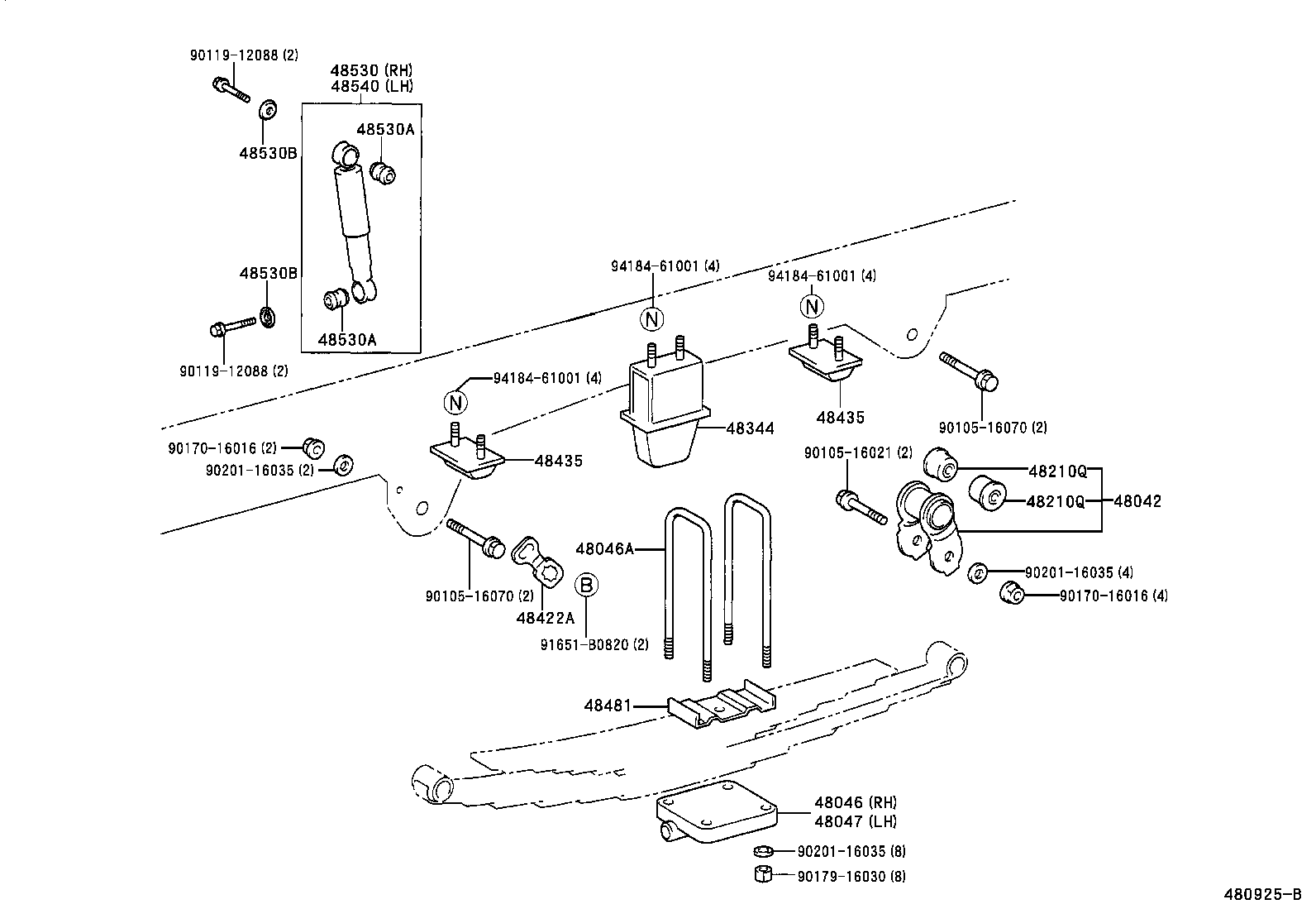  DYNA TOYOACE |  REAR SPRING SHOCK ABSORBER