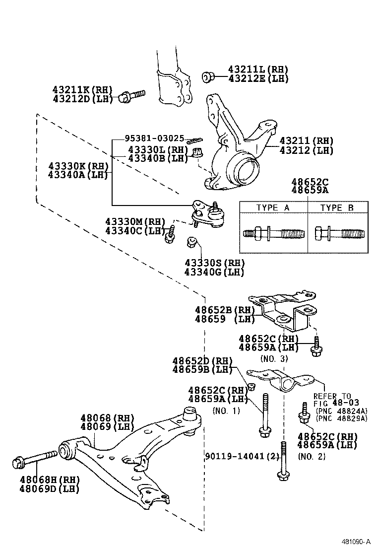  LEVIN TRUENO |  FRONT AXLE ARM STEERING KNUCKLE