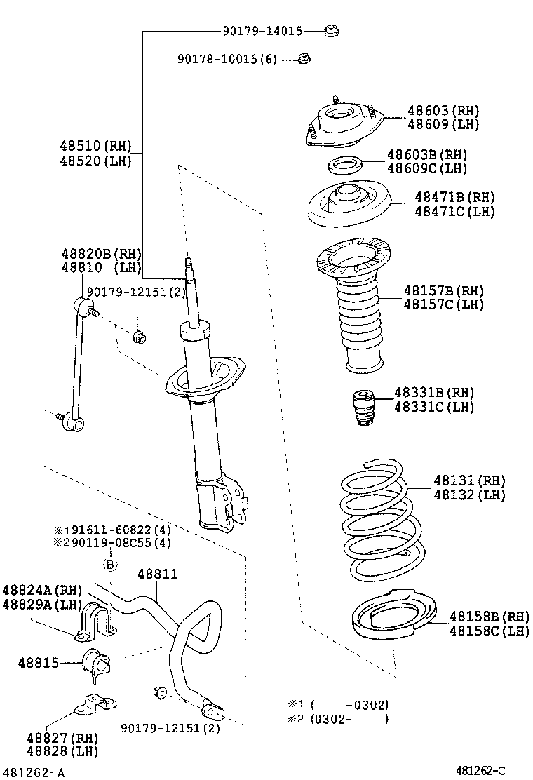  KLUGER L V |  FRONT SPRING SHOCK ABSORBER