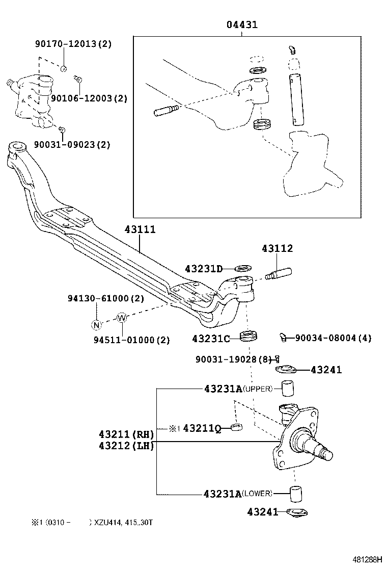  DYNA TOYOACE |  FRONT AXLE ARM STEERING KNUCKLE