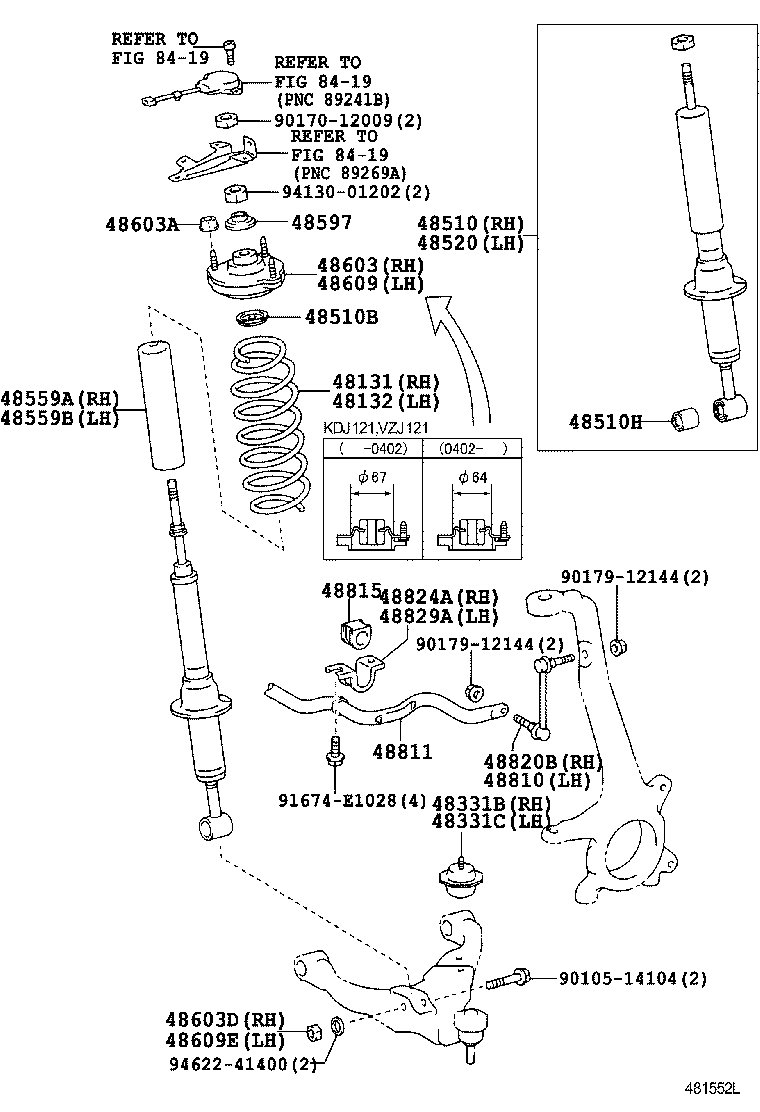 LAND CRUISER PRADO |  FRONT SPRING SHOCK ABSORBER