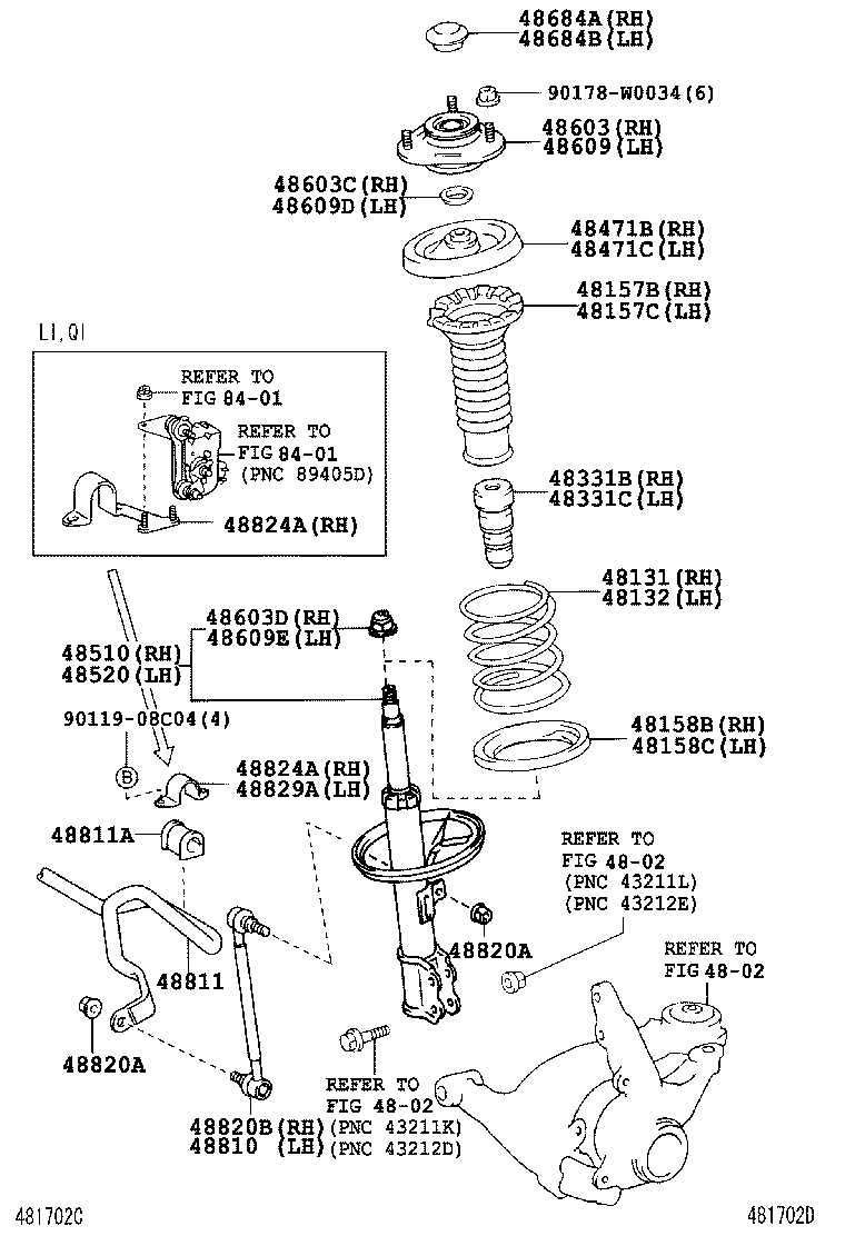  AVENSIS |  FRONT SPRING SHOCK ABSORBER