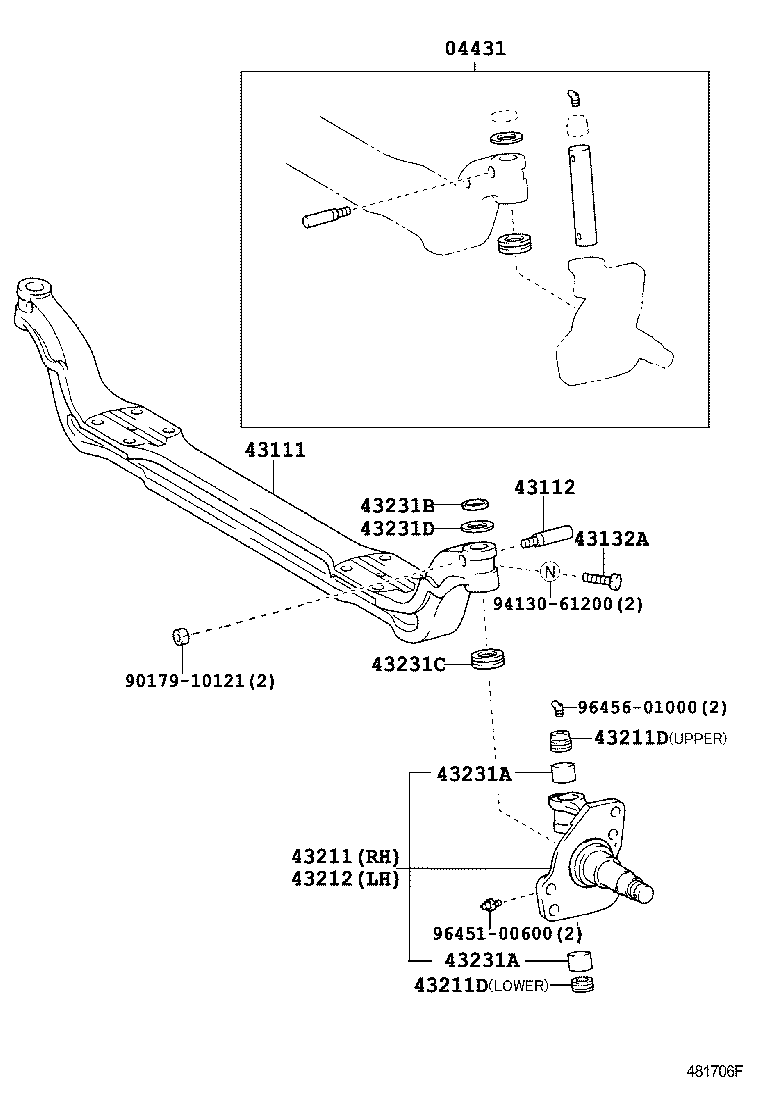  DYNA TOYOACE |  FRONT AXLE ARM STEERING KNUCKLE