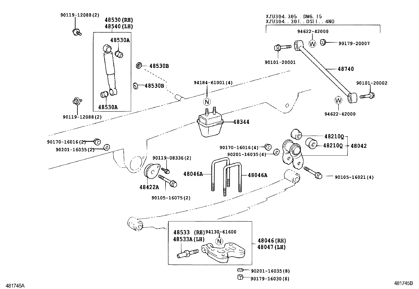  DYNA TOYOACE |  REAR SPRING SHOCK ABSORBER