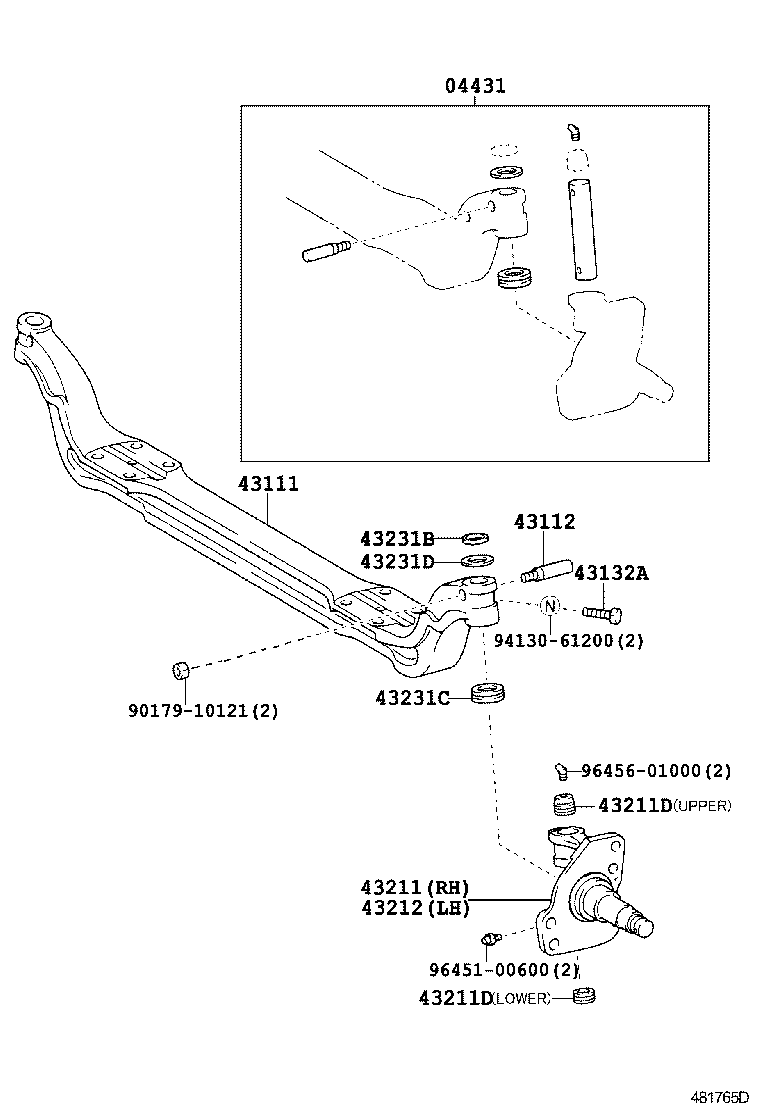  DYNA TOYOACE HV |  FRONT AXLE ARM STEERING KNUCKLE