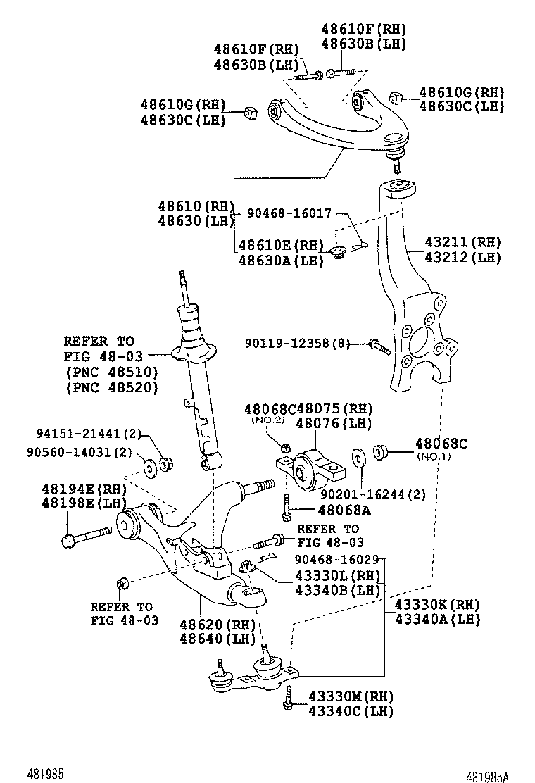  MARK X |  FRONT AXLE ARM STEERING KNUCKLE