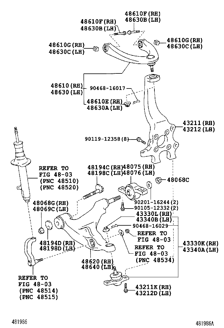  MARK X |  FRONT AXLE ARM STEERING KNUCKLE