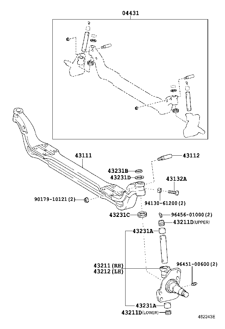 DYNA TOYOACE |  FRONT AXLE ARM STEERING KNUCKLE