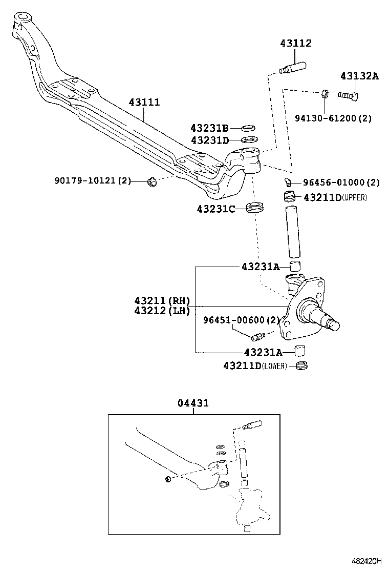  DYNA TOYOACE |  FRONT AXLE ARM STEERING KNUCKLE
