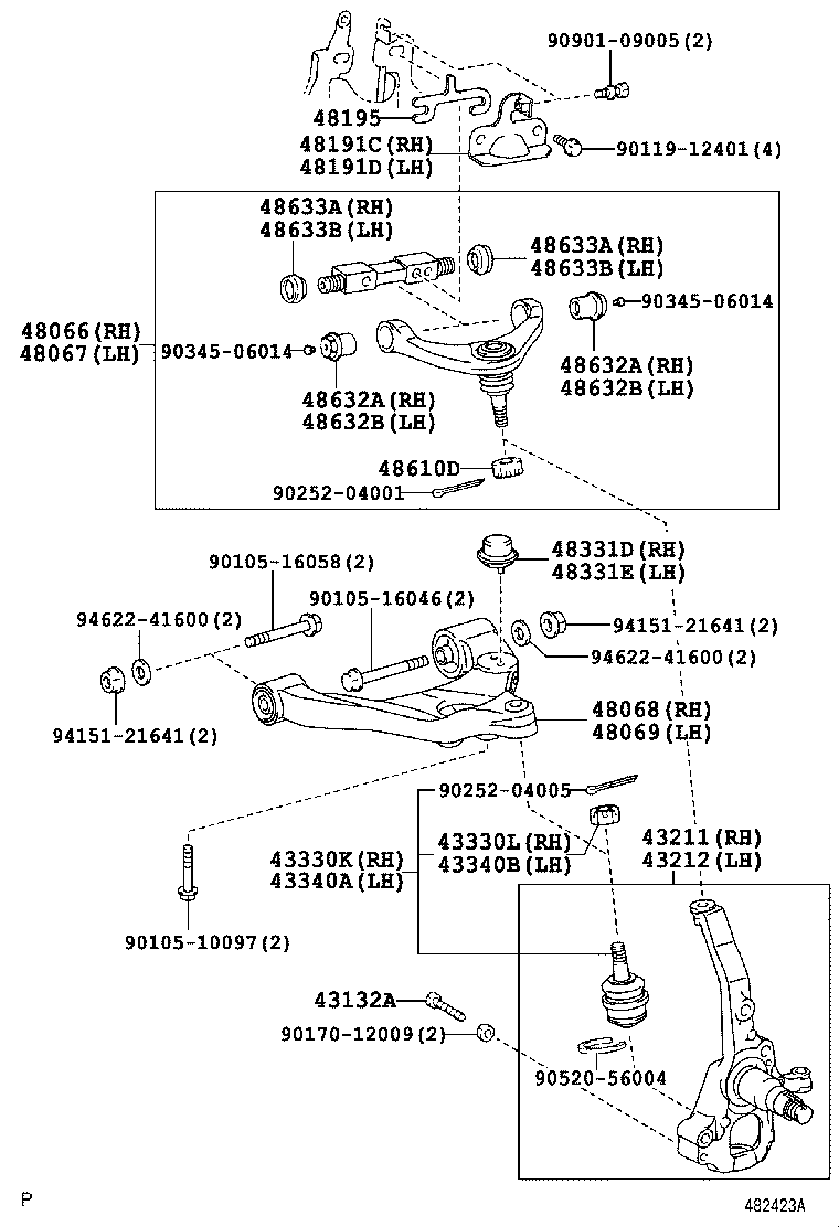 DYNA TOYOACE | FRONT AXLE ARM STEERING KNUCKLE