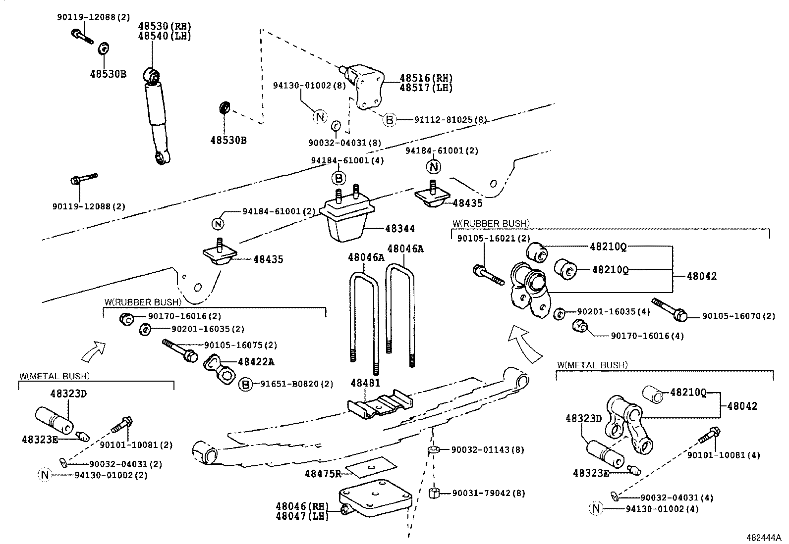  DYNA TOYOACE HV |  REAR SPRING SHOCK ABSORBER