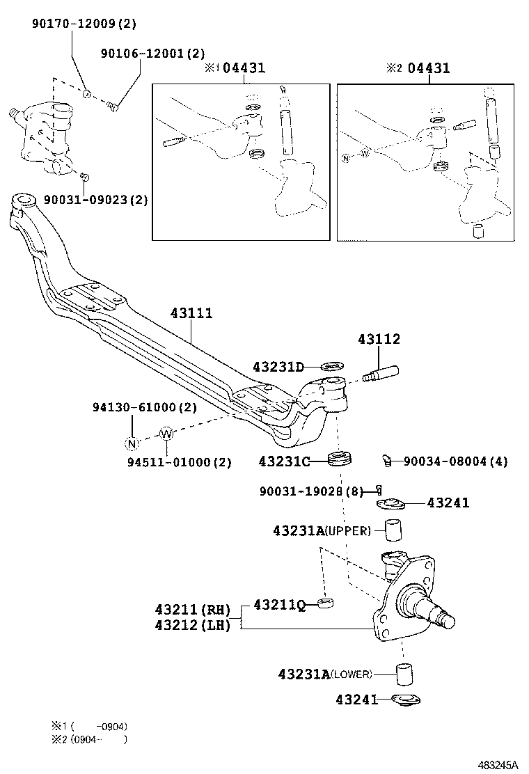  DYNA TOYOACE |  FRONT AXLE ARM STEERING KNUCKLE