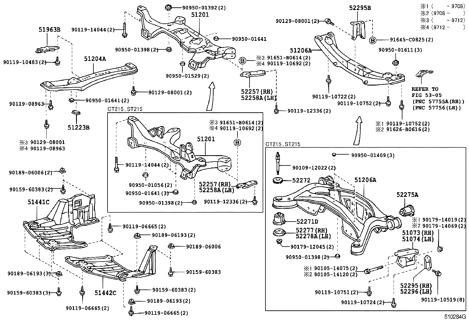  CALDINA |  SUSPENSION CROSSMEMBER UNDER COVER