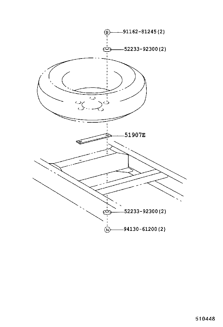  DYNA TOYOACE |  SPARE WHEEL CARRIER