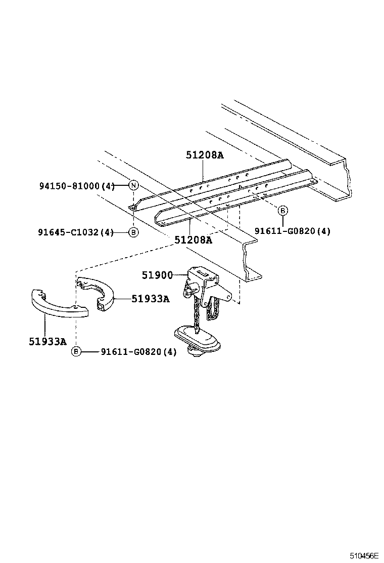  DYNA TOYOACE |  SPARE WHEEL CARRIER