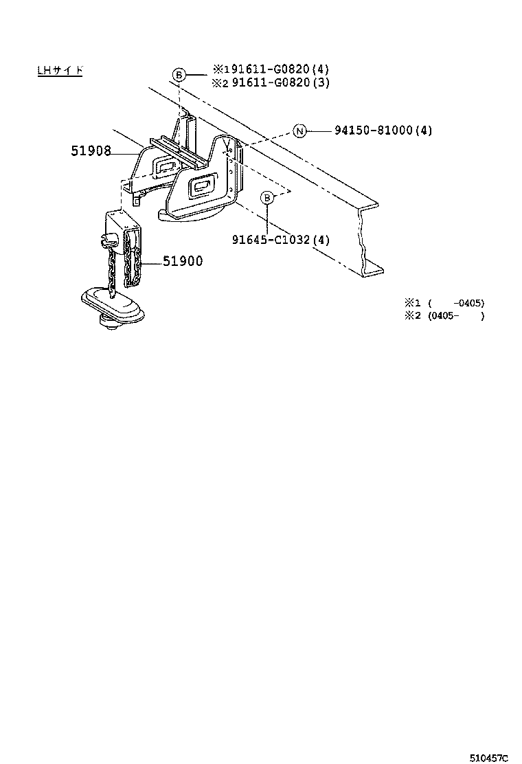  DYNA TOYOACE |  SPARE WHEEL CARRIER