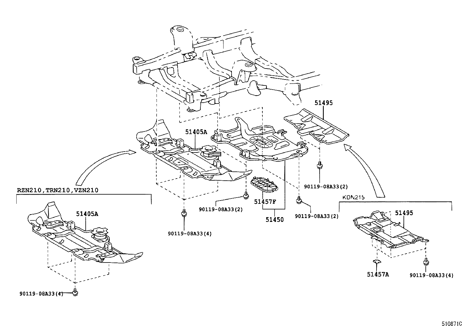  HILUX SURF |  SUSPENSION CROSSMEMBER UNDER COVER