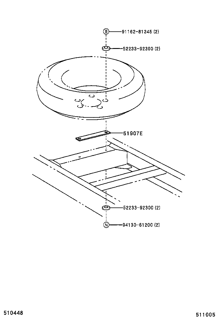  DYNA TOYOACE HV |  SPARE WHEEL CARRIER