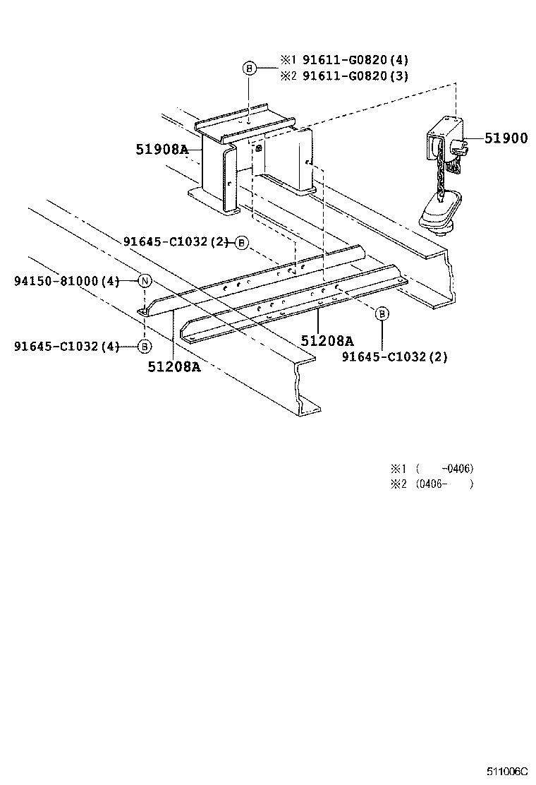  DYNA TOYOACE HV |  SPARE WHEEL CARRIER
