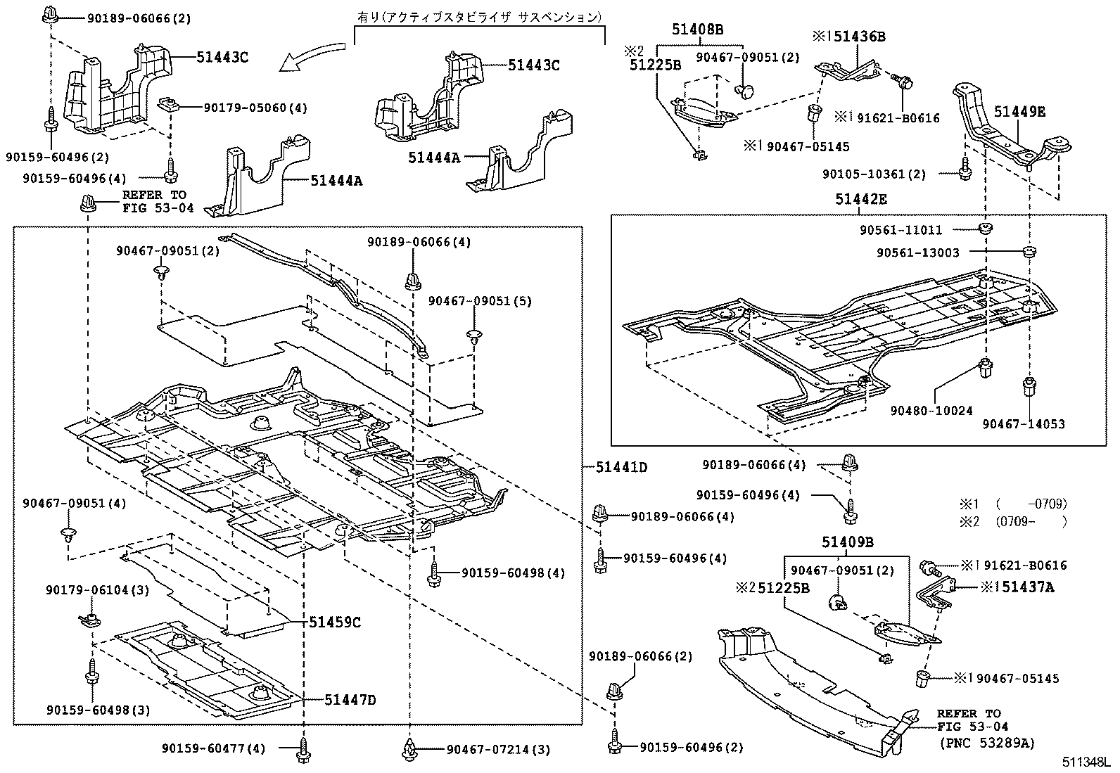  GS460 430 350 |  SUSPENSION CROSSMEMBER UNDER COVER