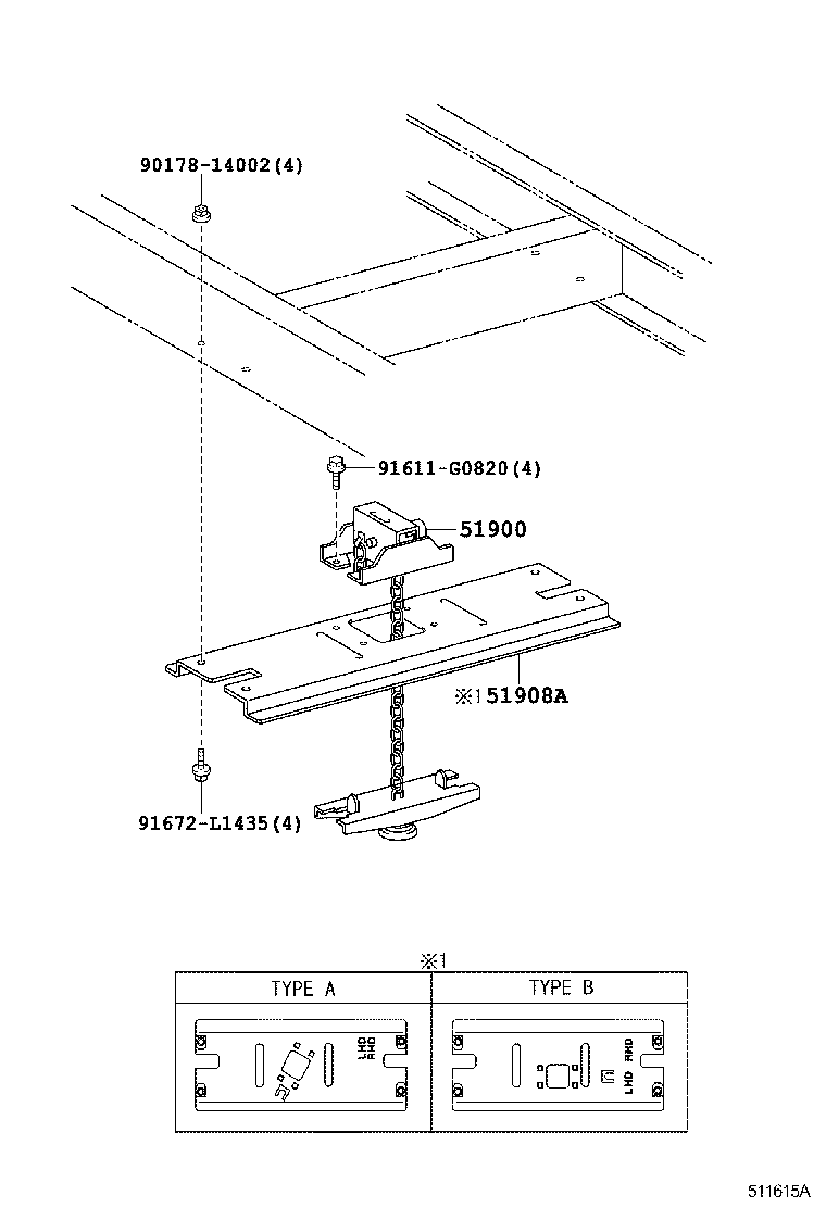  DYNA TOYOACE |  SPARE WHEEL CARRIER