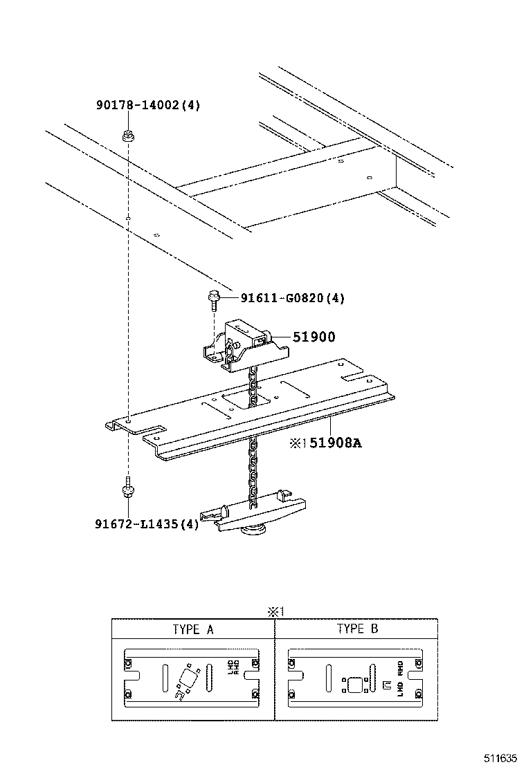  DYNA TOYOACE |  SPARE WHEEL CARRIER