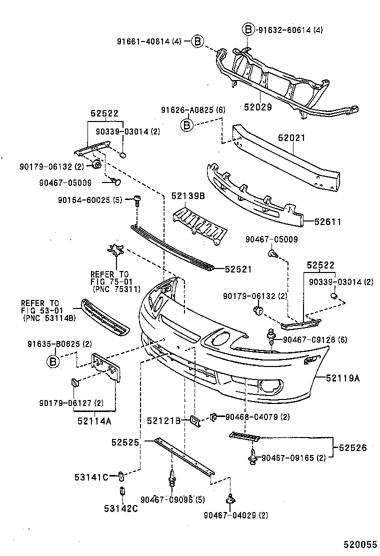  SOARER |  FRONT BUMPER BUMPER STAY