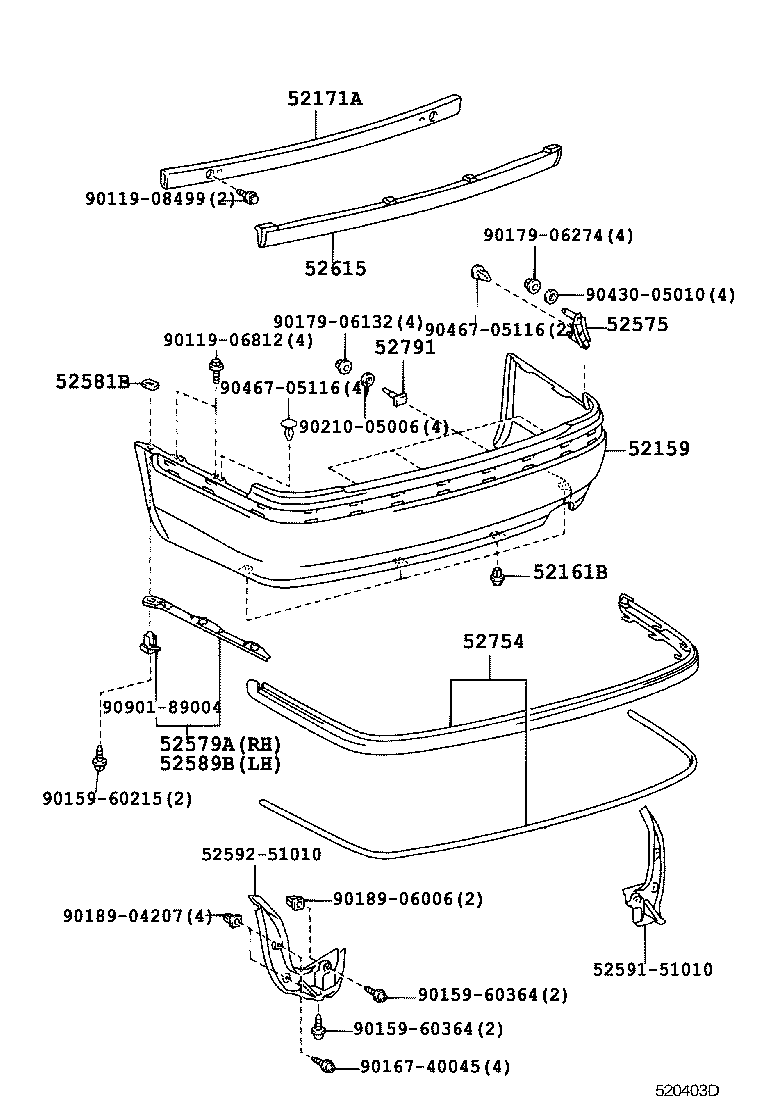  PROGRES |  REAR BUMPER BUMPER STAY