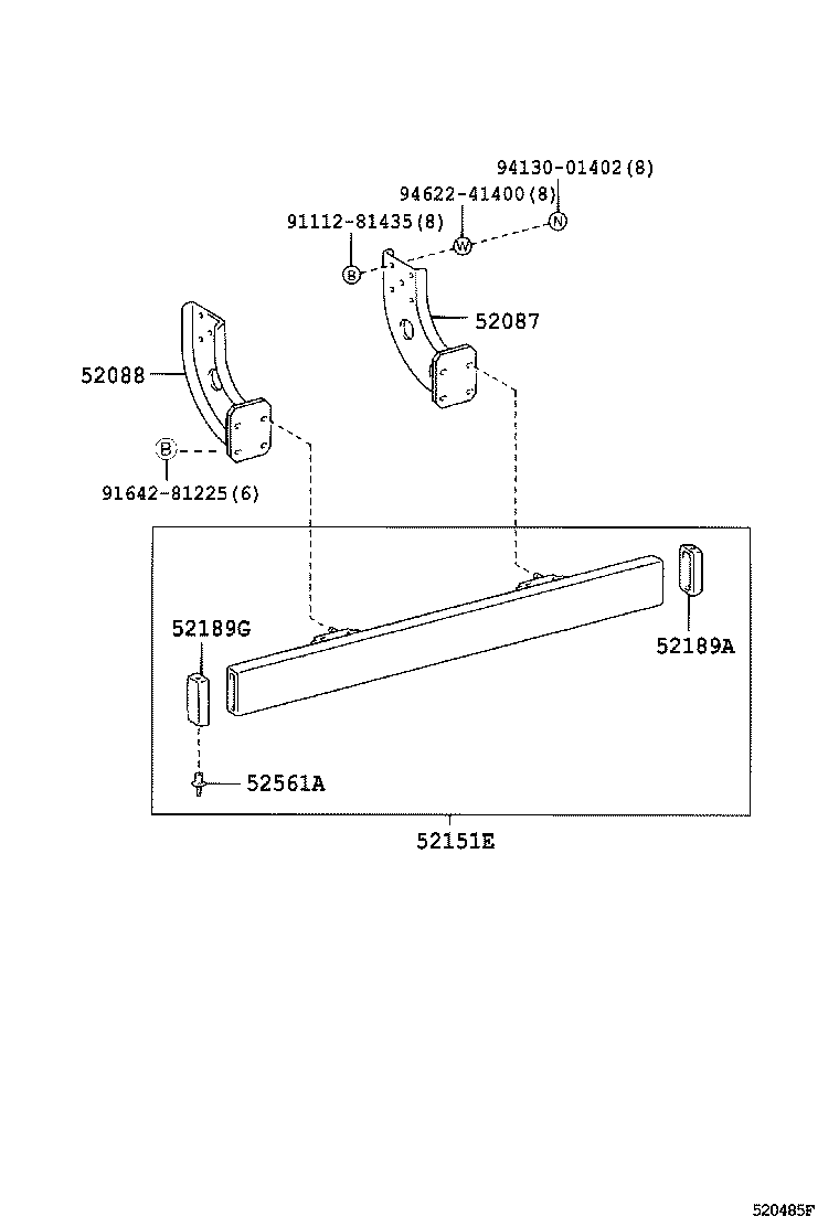  DYNA TOYOACE |  REAR BUMPER BUMPER STAY