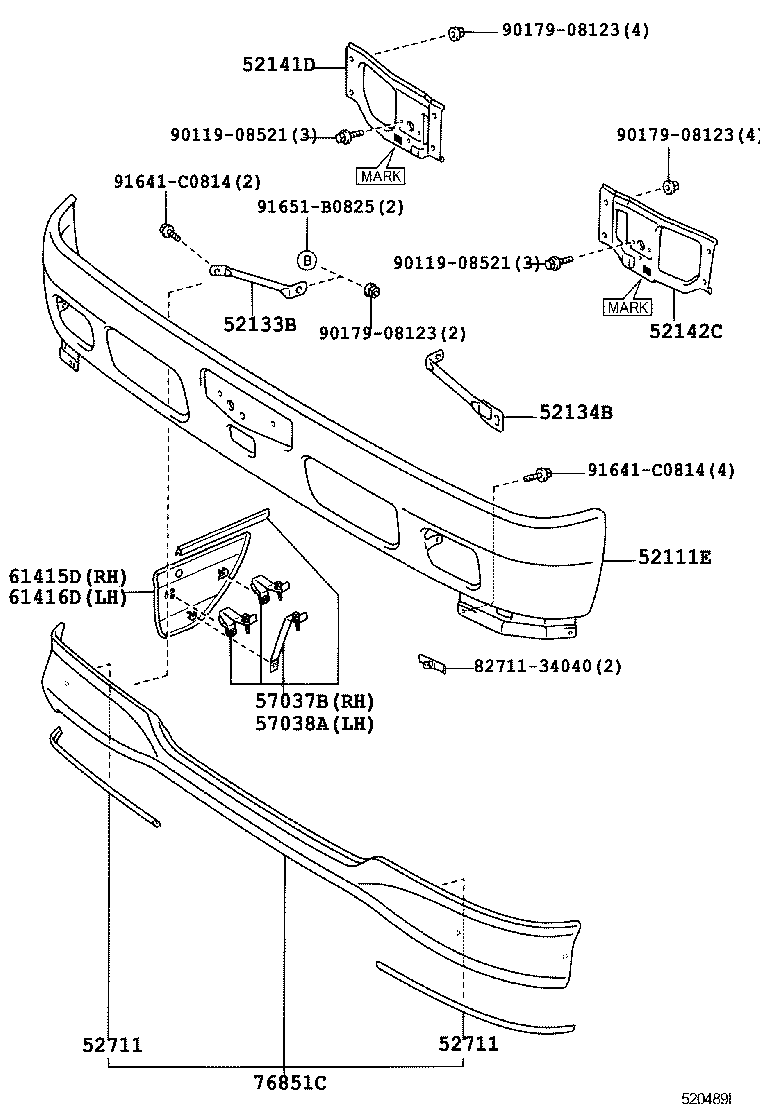  DYNA TOYOACE |  FRONT BUMPER BUMPER STAY