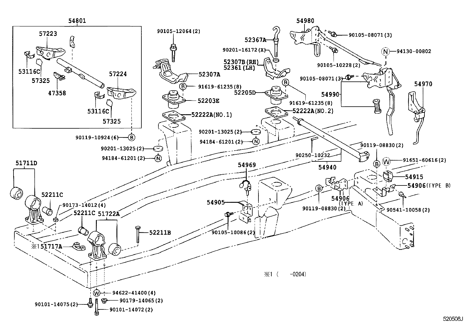 DYNA TOYOACE |  CAB MOUNTING BODY MOUNTING