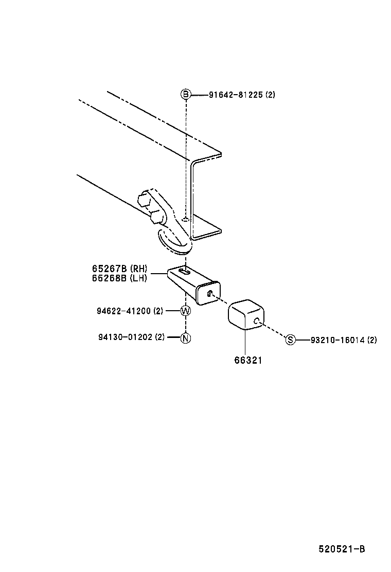  DYNA TOYOACE |  REAR BUMPER BUMPER STAY