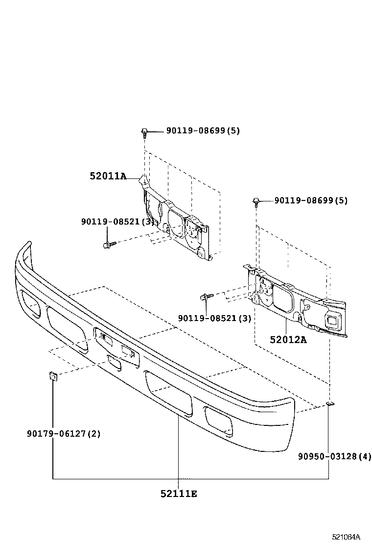  DYNA TOYOACE |  FRONT BUMPER BUMPER STAY
