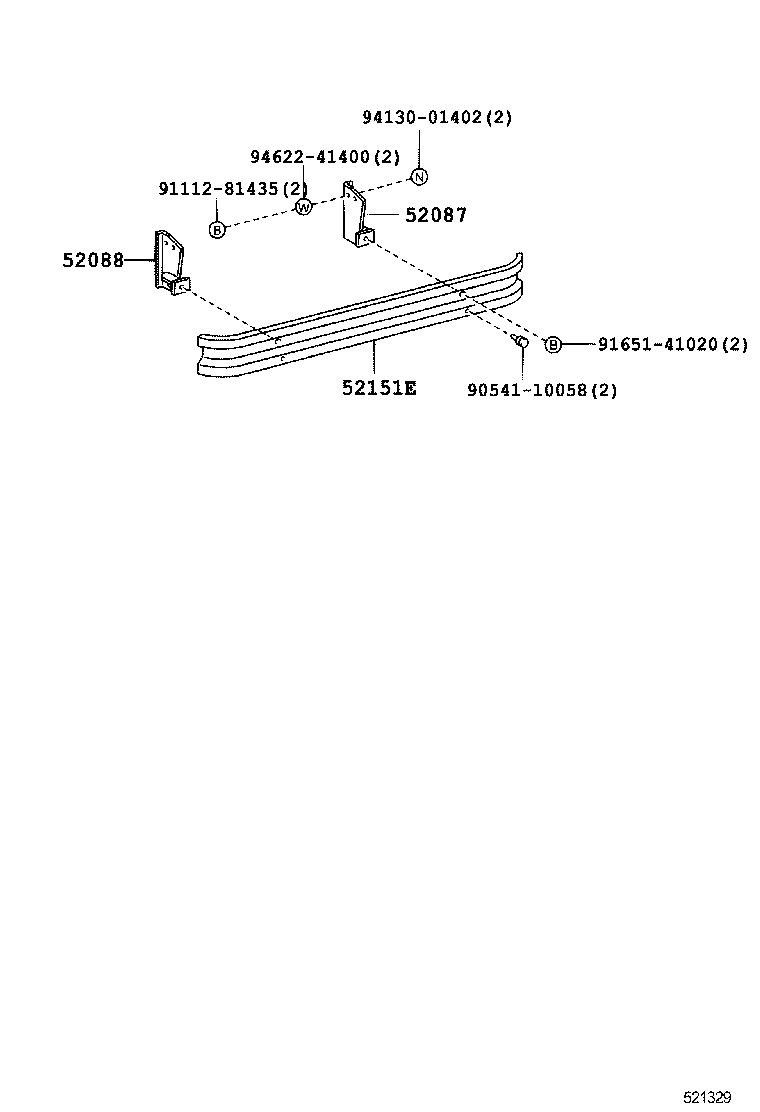  DYNA TOYOACE HV |  REAR BUMPER BUMPER STAY