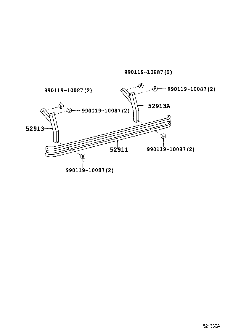  DYNA TOYOACE HV |  SIDE BUMPER BUMPER STAY