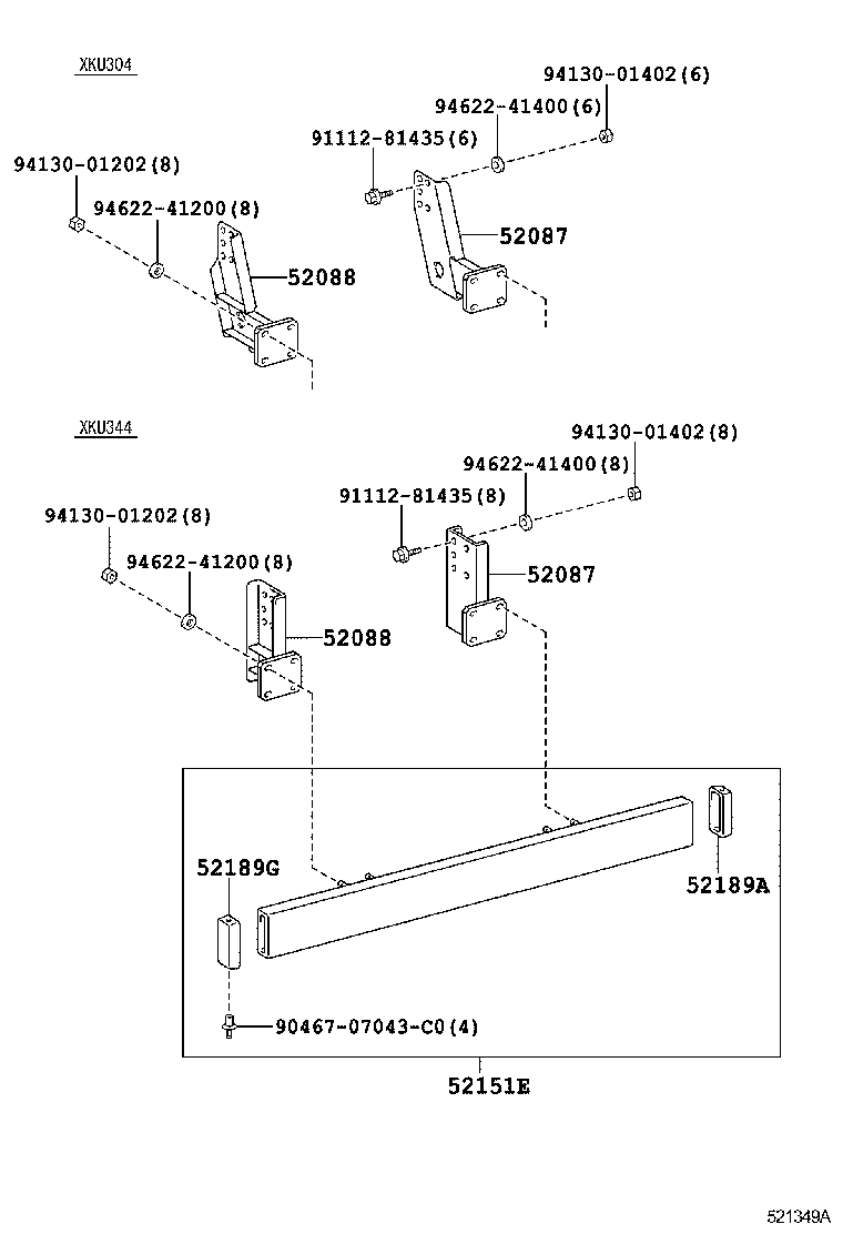  DYNA TOYOACE HV |  REAR BUMPER BUMPER STAY
