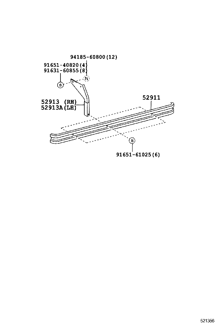  DYNA TOYOACE HV |  SIDE BUMPER BUMPER STAY